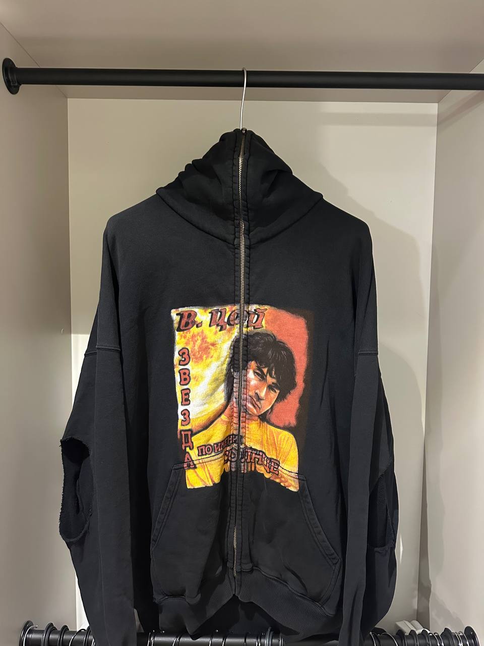 Vetements Russian Idol «Цой» zip hoodie