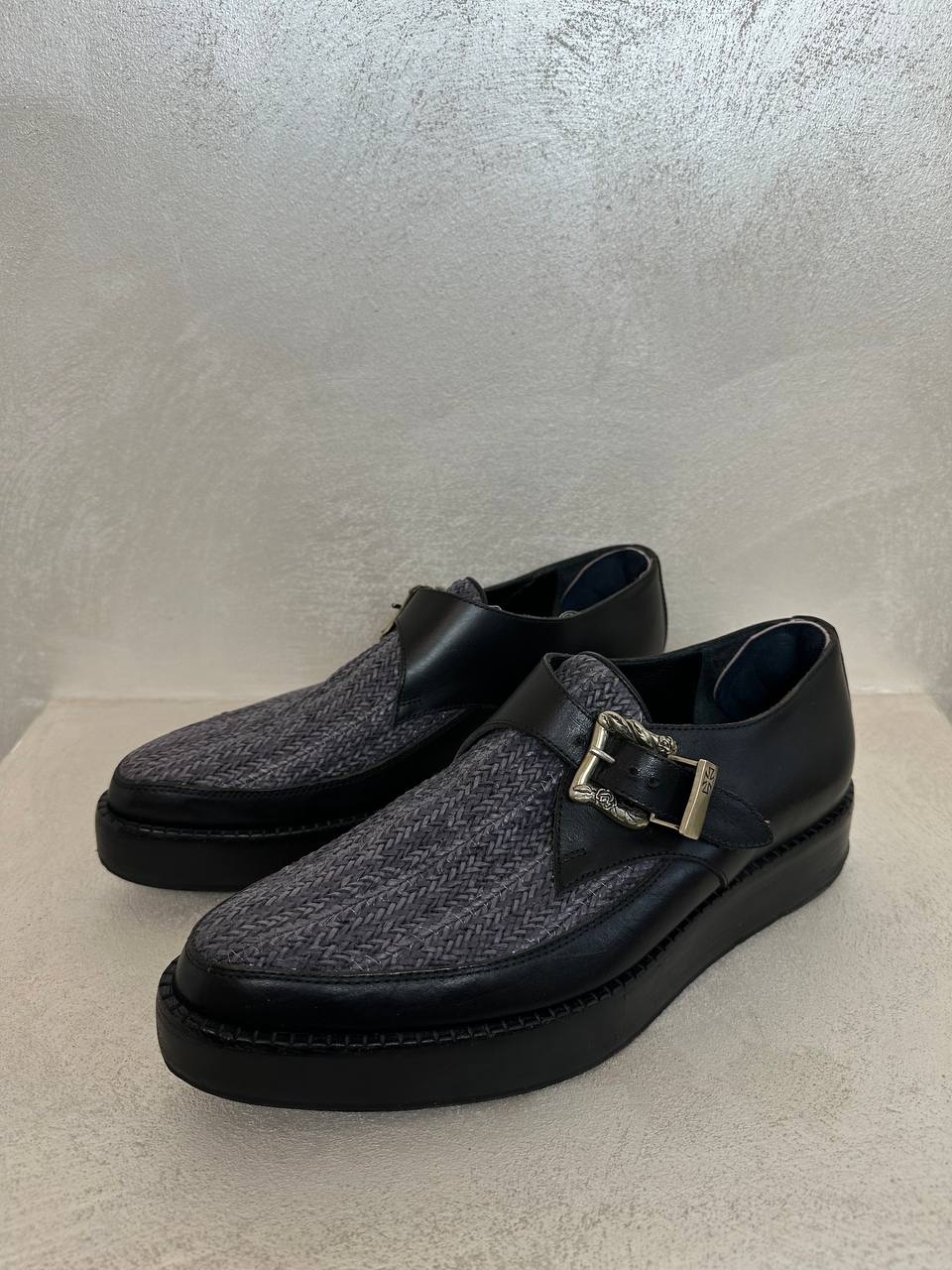 Enfants Riches Deprimes Woven Leather Platform Derby Shoes