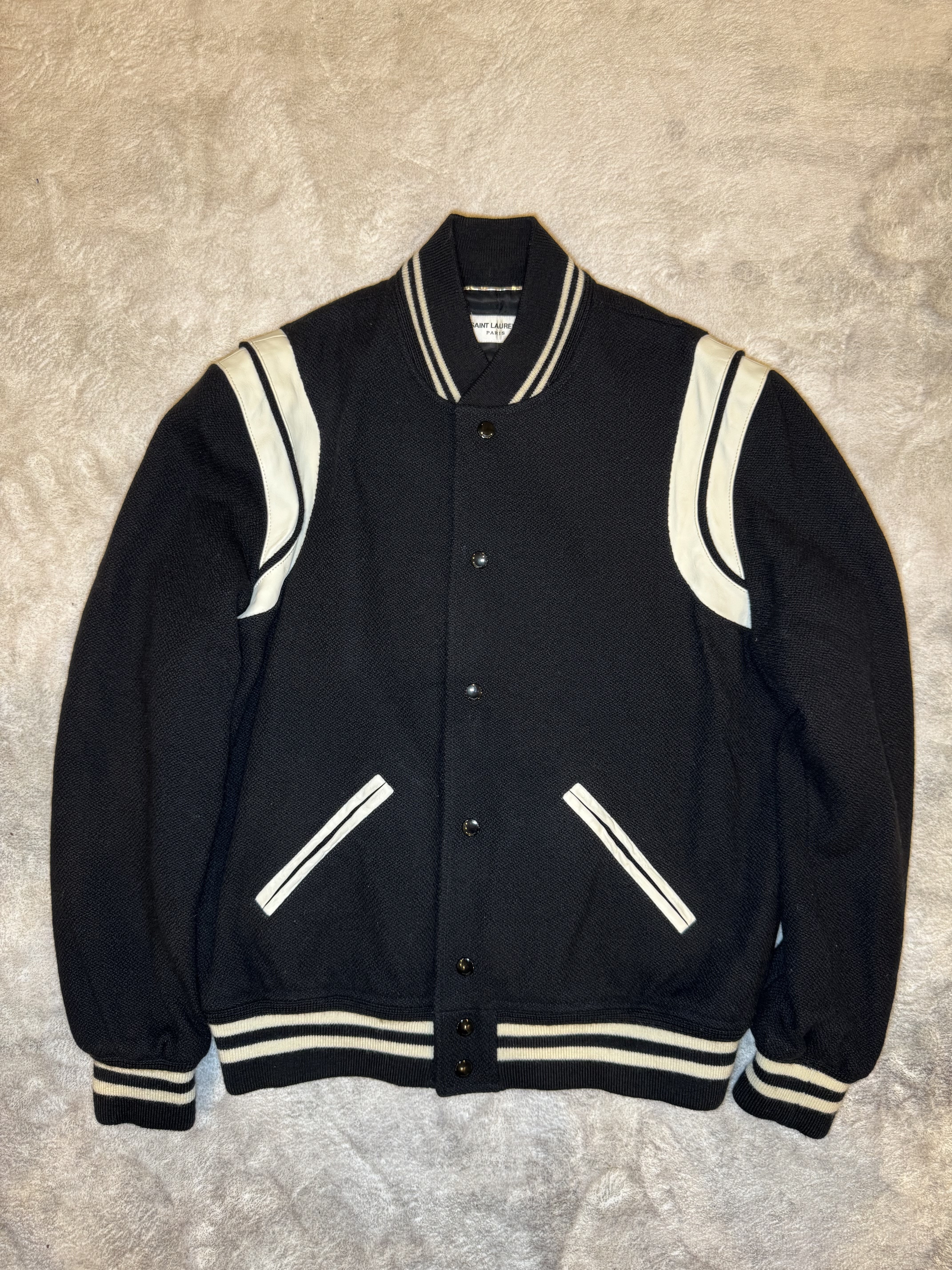 Saint Laurent Teddy Wool Bomber Jacket
